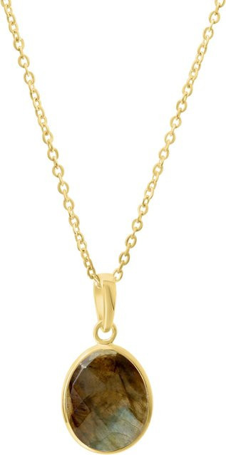 Celesta Halskette Silber vergoldet, Labradorit, Unisex - Bild 1