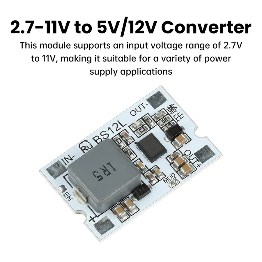 Aideepen DC-DC Boost Konverter 2,7-11V zu 5V oder 12V Step Up Modul mit 10A Buck Regulator Netzteil in Multicolour - Bild 2