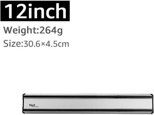 Magnetischer Messerhalter MYVIT Wandhalterung aus Aluminium in Weiß, Breite: 30,6 cm, Tiefe: 4,5 cm - Bild 1