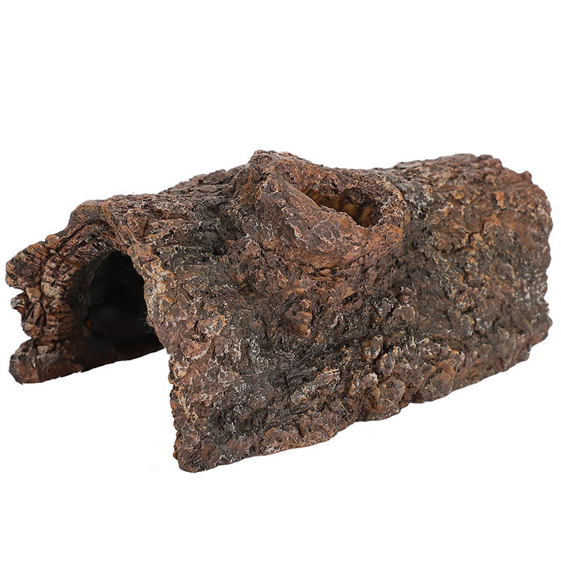 TOMTOP JMS Versteckhöhle aus Kunstharz in Baumstamm-Optik für Amphibien und Reptilien, Braun, Rustikal - Bild 6