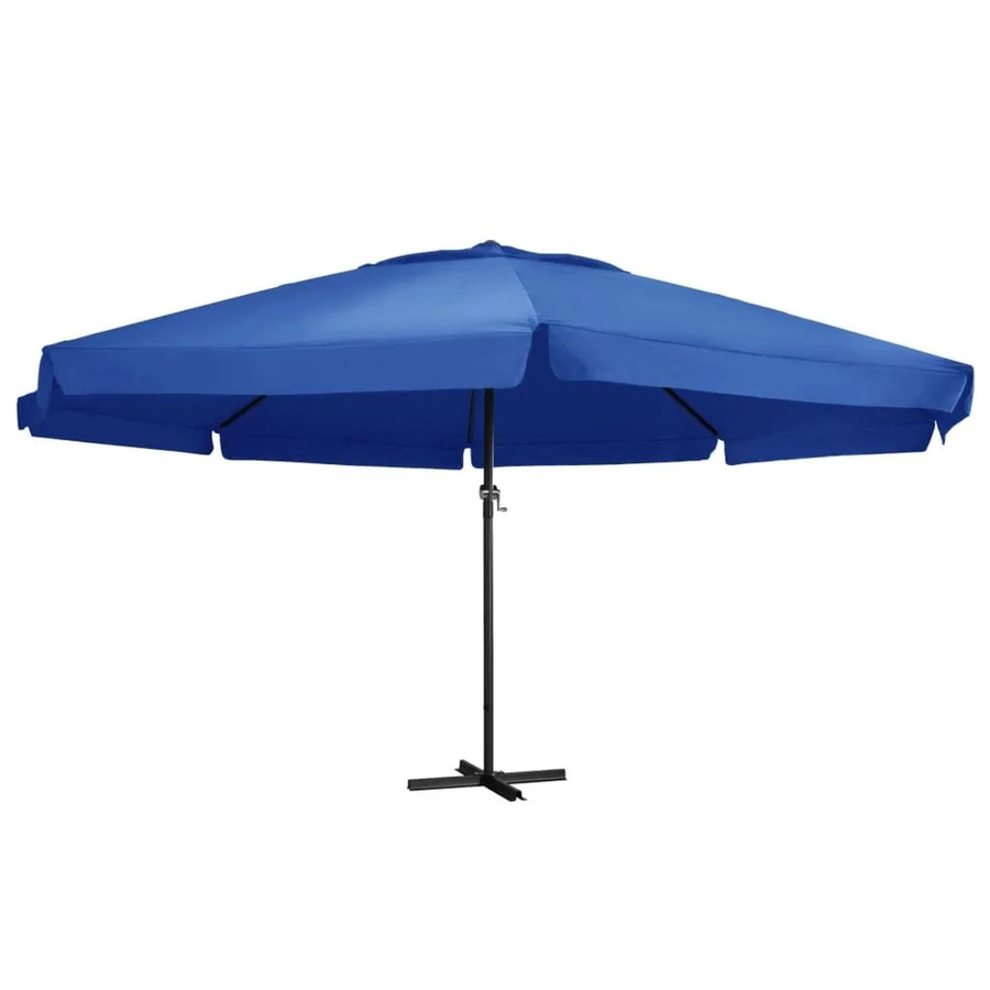 vidaXL Sonnenschirm mit Aluminium-Mast in Azurblau mit 500 cm Durchmesser und Polyesterbespannung - Bild 2