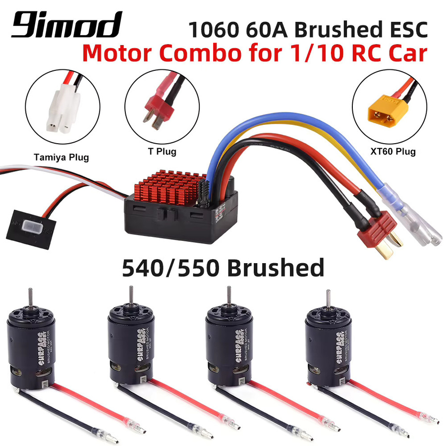9IMOD RC RC Bürstenmotor ESC Combo 1060 RTR 60A, wasserdicht, für 1/10 - Bild 3