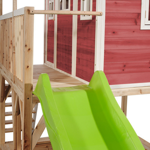 EXIT Toys Loft 750 Holzspielhaus Spielturm, rot, B/H/T: 190 x 269 x 444 cm - Bild 2