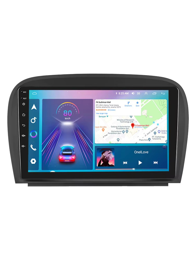 Podofo 4G WIFI Android Auto Radio für Mercedes-Benz SL Klasse R230 (2008-2012) mit Wireless CarPlay, GPS und Multimedia Player in Schwarz - Bild 3