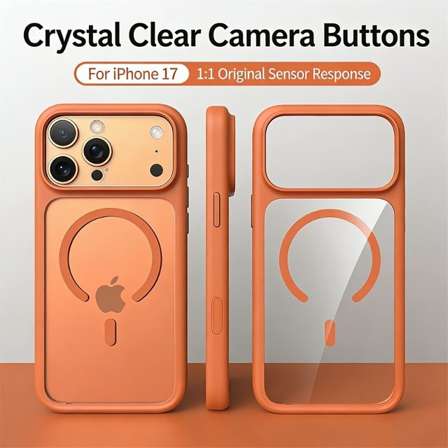 Jinitaimeik Transparente Magnetische Handyhülle für iPhone 17 16 15 14 13 Pro Max mit MagSafe Unterstützung - Bild 1