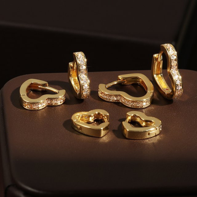 ZAKOL Creolen, Zirkonia, Gold, Unisex - Bild 1