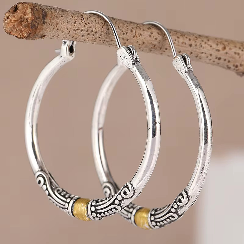 YoYo Creolen, Bicolor, Vintage, Damen - Bild 1