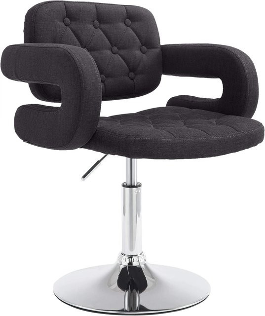 CLP Lounger Dublin Sessel aus Stoff in Schwarz mit Armlehnen - Bild 1