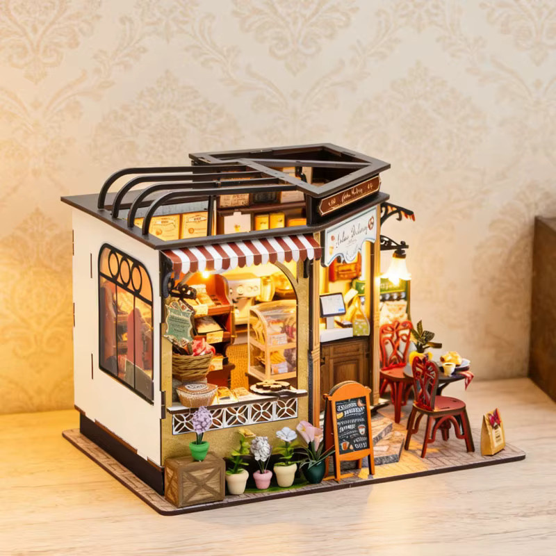 zuuton DIY Julia Bäckerei Puppenhaus-Set, mit LED-Beleuchtung, ab 14 Jahren - Bild 3