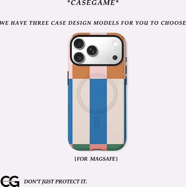 Magnetische iPhone Hülle in Pastellfarben mit Doppelschicht-Design für iPhone 17 16 15 14 Pro Max Plus, Mehrfarbig - Bild 1