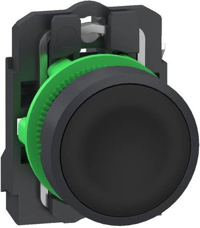 Schneider Electric Harmony XB5AA215 Drucktaster, Kunststoff, Schwarz, Unbeschriftet, Tastend, 22mm - Bild 1