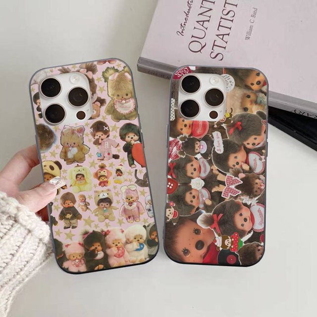 Potdemiel M-Monchhichis-a Handyhülle für iPhone 17 16 15 14 13 12 11 Pro Max Plus Pro, transparent mit gewellter Rückseite - Bild 1