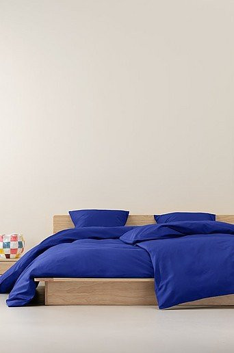 ZACK Bettbezug organisch aus Baumwolle, Blau, minimalistisch - Bild 1