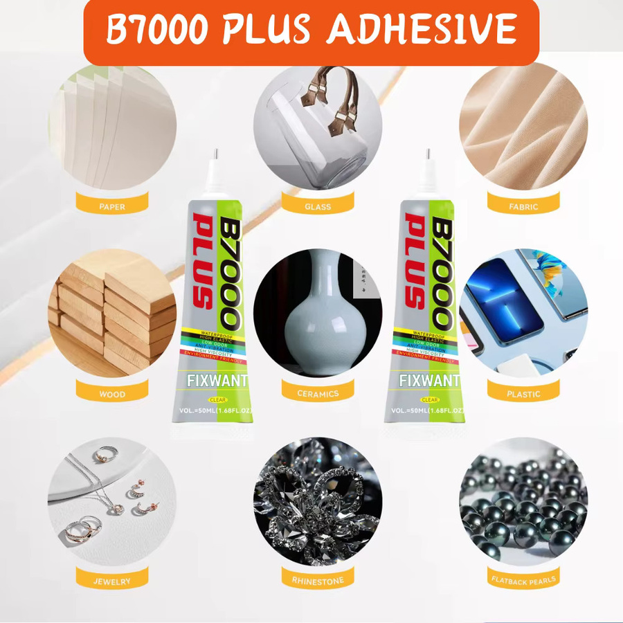 FIXWANT B7000 Plus Handy-Bildschirm-Reparaturkleber, universeller Glas-Kunststoff-DIY-Kleber in Transparent mit Präzisionsapplikator - Bild 3