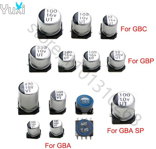 YuXi Kondensator Induktor Ersatzteil in Silber für Gameboy Advance GBA SP GBC GBP Spielkonsolen - Bild 1