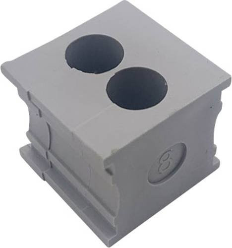 TRU COMPONENTS ELT 2/8 Kabeldurchführung geschlitzt aus Elastomer in Grau mit maximalem Klemm-Ø 8mm - Bild 1
