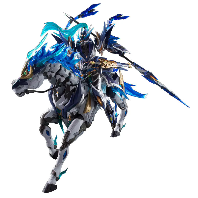 Bandai Zhao Yun Yulan Weißer Drache Pferd, Legierung Skelett Bewegliches Modell, Weiß - Bild 7