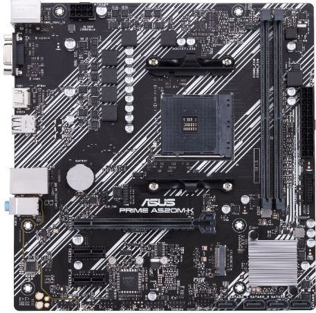 Asus PRIME A520M-K Mainboard mit AMD AM4 Sockel, Micro-ATX Formfaktor, DDR4 Unterstützung und Gigabit LAN in Schwarz - Bild 2