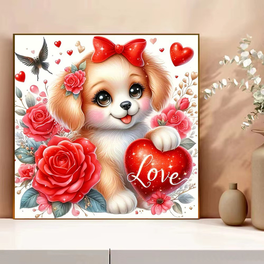 Evershine Kreuzstich-Bastelset Hund als Handarbeit-Stickerei in Multicolour, 11 CT Leinwand, B/H: 30 x 30 cm - Bild 3
