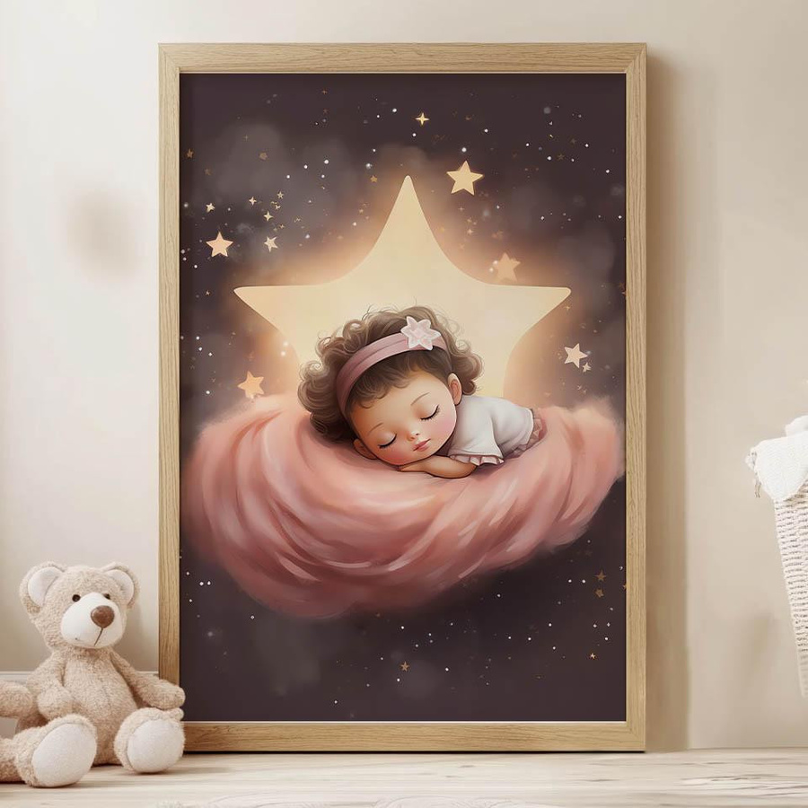 Poster Senna Märchenland Mit Der Kleinen Prinzessin mit schwarzem Aluminiumrahmen, B: 50 cm, H: 70 cm - Bild 3