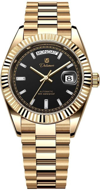 Durlanway Automatik Armbanduhr Edelstahl, Schwarz, Herren, 41 mm - Bild 1
