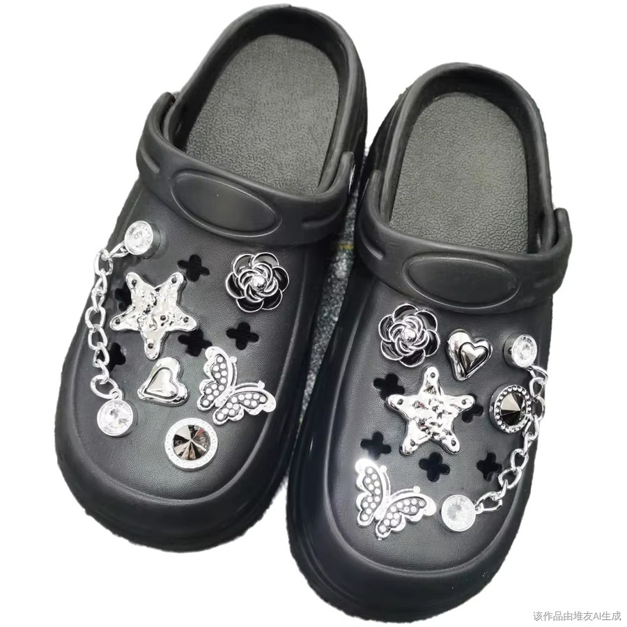 LIN KING Schuh-Charms, 12 Stück, ABS, Silber, Kristall, Damen - Bild 4