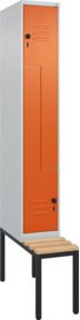 C+P Z-Spind Classic PLUS Sitzbank mit 2 Fächern und Sicherheits-Drehriegel, Sitzfläche aus Buche-Hartholz, B/H/T: 212,0 x 81,5 x 30,0 cm - Bild 1