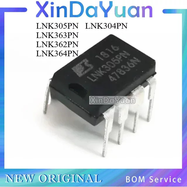 5 Stück Chiptowin LNK305PN LNK304PN LNK363PN LNK362PN LNK364PN DIP-7 in Schwarz - Bild 1