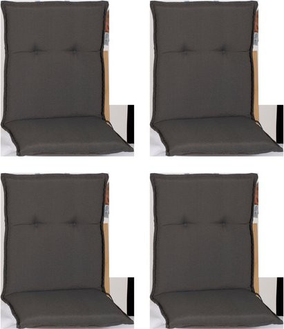 Beo Sitzauflage Trier für Niedriglehner 4er-Set Dunkelgrau B/T/H: 118 x 46 x 8 cm - Bild 1