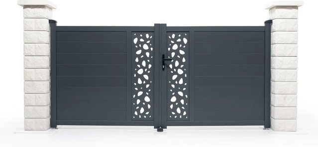 Casanoov Elektrisches Flügeltor Sunny in Anthrazit und Grau aus Aluminium mit Drehtorantrieb Ranger B150, B/H: 305 x 145 cm - Bild 1