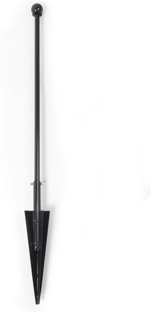 Floraworld Dekor-Pfosten aus Stahl mit Bodenhülse, Farbe: Anthrazit, Höhe: 119 cm, Breite: 10 cm, Tiefe: 10 cm - Bild 1