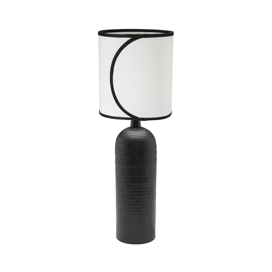 PR Home Riley Tischleuchte aus Metall in Schwarz und Cremeweiß mit E27 Fassung, Höhe: 45,0 cm, Breite: 20,0 cm, Tiefe: 40,0 cm - Bild 2