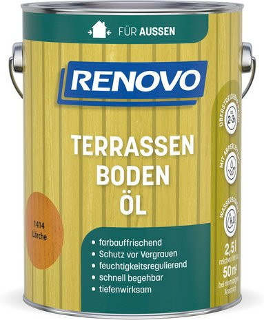 RENOVO Terrassenöl wasserbasiert in Braun, 2,5 l - Bild 1