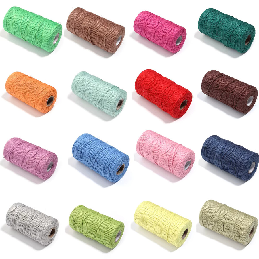 Geflochtene Juteschnur in Braun für DIY Dekoration, Hochzeit und Verpackung, 100 m Rolle - Bild 2