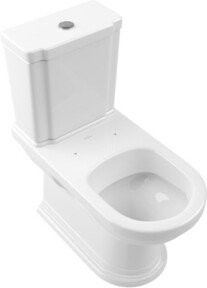 Villeroy & Boch Stand-WC Hommage Tiefspüler in Weiß mit horizontalem Abgang - Bild 1