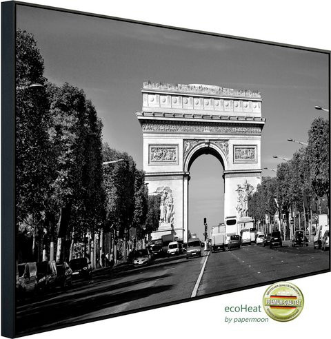 papermoon Infrarotheizung EcoHeat Paris Schwarz Weiss mit Matt-Effekt und App-Steuerung - Bild 1