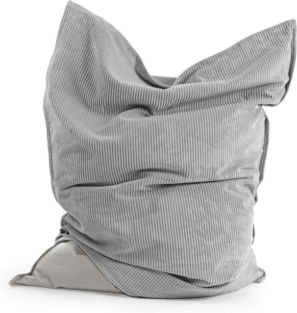 mokebo Sitzsack XXL Bean Bag mit Cord Bezug für Indoor und Outdoor in Grau - Bild 1