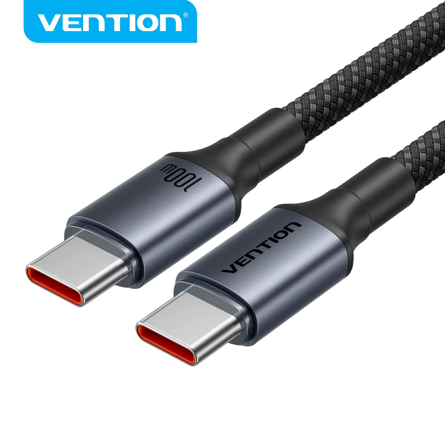 Vention USB-C auf USB-C Schnellladekabel 100W PD3.0 Datenkabel in Schwarz - Bild 6