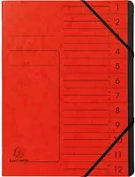 Exacompta Dokumentenmappe DIN A4 mit 12 Fächern und Gummizugverschluss, rot/schwarz - Bild 1