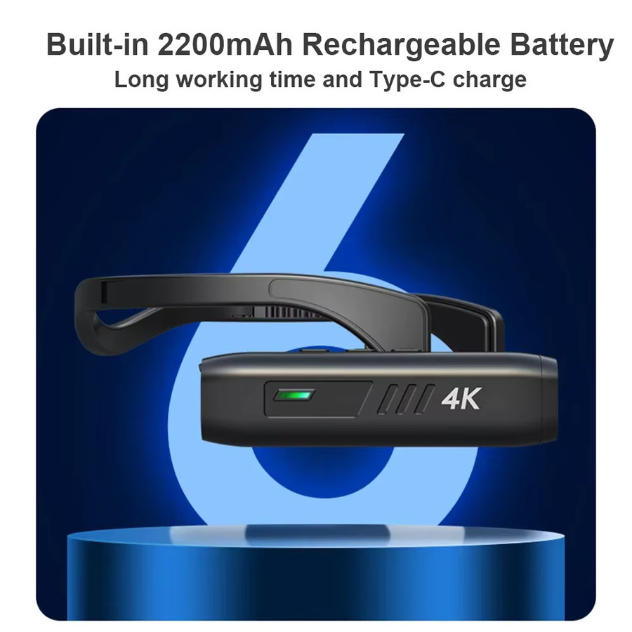 Tragbare Action Camera mit 4K 30 FPS, 120 Grad Weitwinkelobjektiv, Anti-Shake-Funktion und Wi-Fi in Schwarz - Bild 5