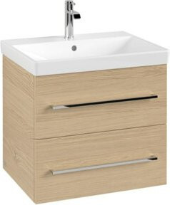 Villeroy & Boch Waschtischunterschrank Avento in Nord Eiche, Wandmontage, mit 2 Glastüren, B/H/T: 58 x 51,4 x 48,4 cm - Bild 1