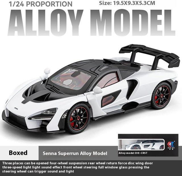 Linyi toy car McLaren Senna Super Sport Mini Gt Modell Fahrzeug, 1:24, mit Licht und Sound, ab 14 Jahren - Bild 1