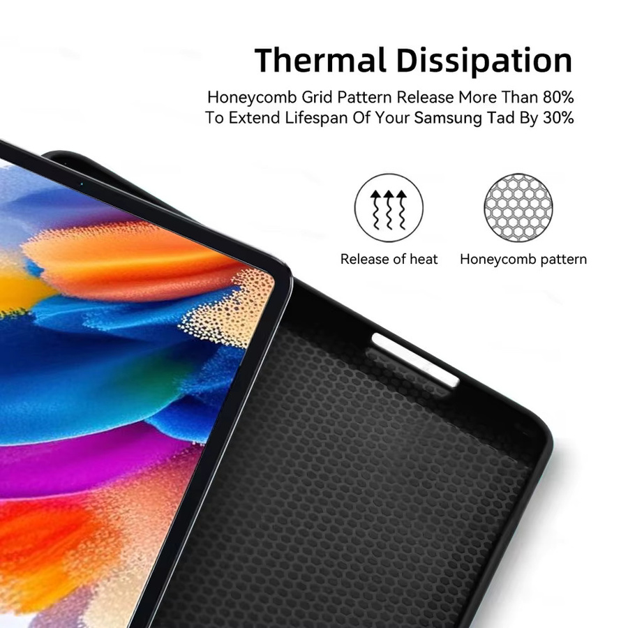 Magnetische Silikon-Hülle für Samsung Galaxy Tab A8 10,5 2021 SM-X200 SM-X205 SM-X207 als Smart Flip Cover in Blau und Schwarz - Bild 2