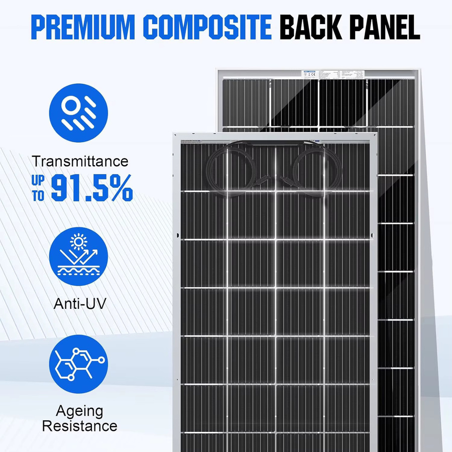 JINGYANGPV Bifacial Solarpanel Transparent Monokristalline Solarzelle 12V/24V für Heim, Dach, Wohnmobil und Boot mit 120W oder 240W Leistung - Bild 7