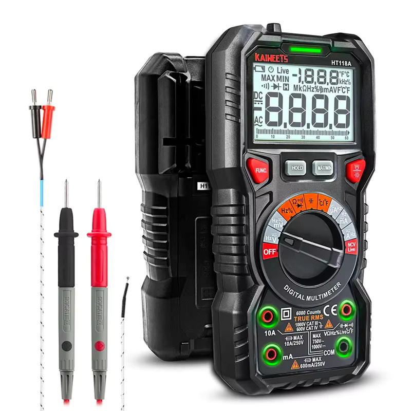 KAIWEETS HT118A Digitalmultimeter True RMS mit Auto Range, AC/DC Spannung, Ohm, Hz, NCV und Temperaturmessung - Bild 6