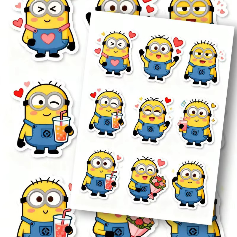 Minions Kevin Bob Dave Dekorative Sticker Set aus Papier in Mehrfarbig - Bild 3