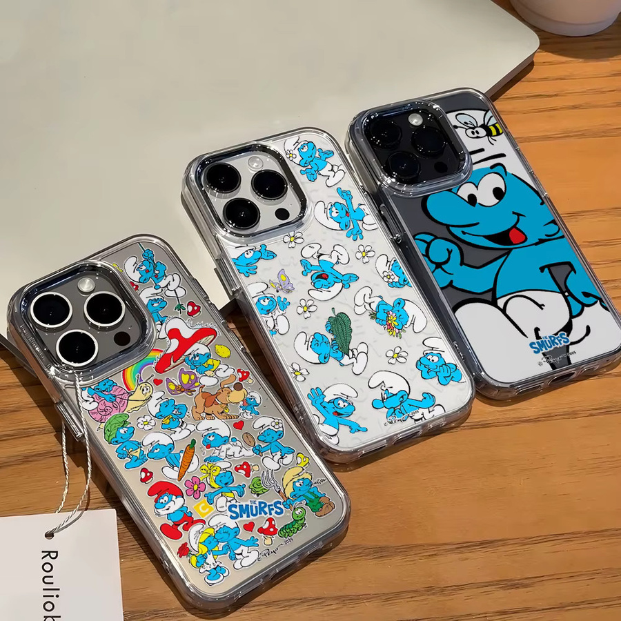 Niedliche Smurfen Handyhülle für Samsung Galaxy A57 A56 A36 A26 A06 A55 A35 A16 A54 A14 A05S A05 A73 A53 A33 4G 5G - Bild 3