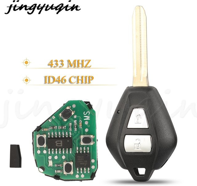 Jingyuqin Smart Auto Schlüssel Fob mit 2 Tasten, 433 MHz ID46 Chip, Farbe: Schwarz, für Isuzu D-Max, Holden Colorado und M-UX/MUX - Bild 1