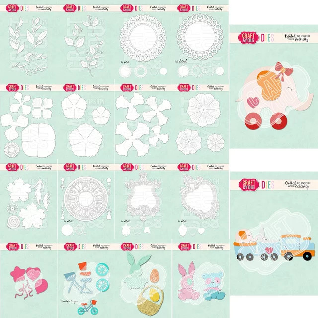 Mmao Crafts Metall-Stanzformen aus Stahl in Silber für Scrapbooking und Fotokarten - Bild 1