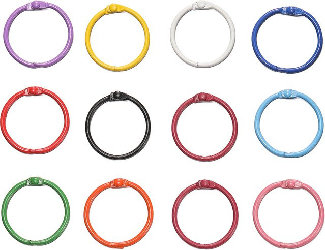 AGCFABS Schlüsselanhänger Karabinerverschlüsse, Bunt, 30 mm, 5 Stück/Set - Bild 1